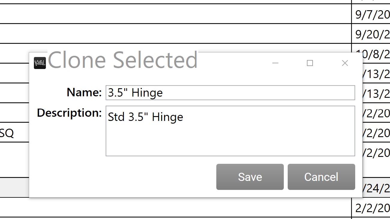 Clone pop-up window