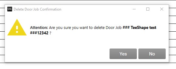 Delete confirmation pop-up