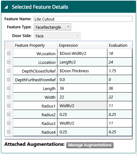 Lite Cutout properties