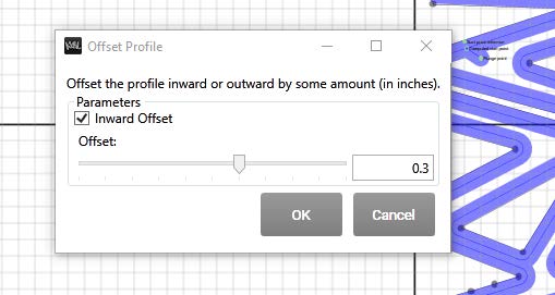 Offset Profile window