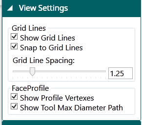 FaceProfile view settings