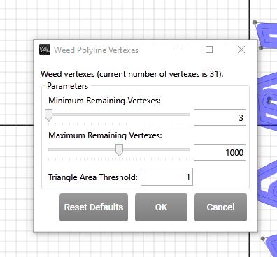 Weed Polyline Vertexes window